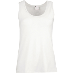 Abbigliamento Donna Top / T-shirt senza maniche Universal Textiles Fitted Bianco