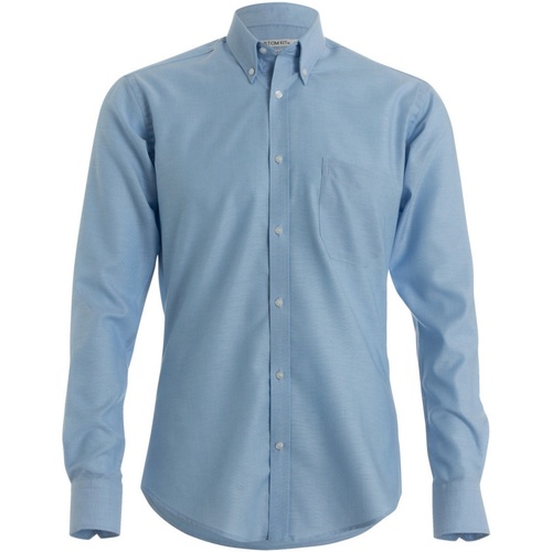 Abbigliamento Uomo Camicie maniche lunghe Kustom Kit KK139 Blu