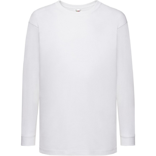 Abbigliamento Unisex bambino T-shirts a maniche lunghe Fruit Of The Loom 61007 Bianco