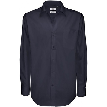 Abbigliamento Uomo Camicie maniche lunghe B And C SMT81 Blu