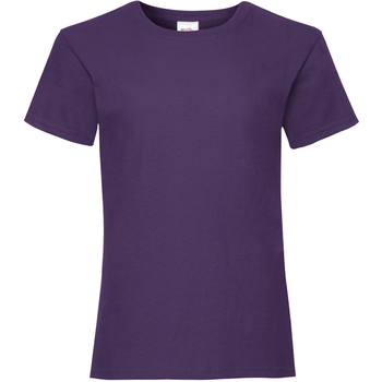 Abbigliamento Bambina T-shirt maniche corte Fruit Of The Loom Valueweight Viola