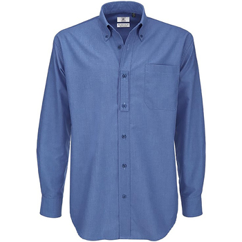 Abbigliamento Uomo Camicie maniche lunghe B And C SMO01 Blu