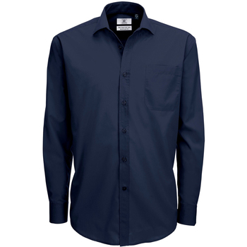 Abbigliamento Uomo Camicie maniche lunghe B And C SMP61 Blu