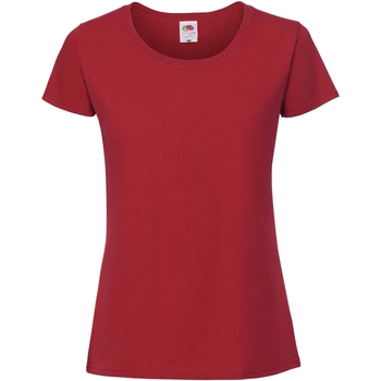 Abbigliamento Donna T-shirts a maniche lunghe Fruit Of The Loom SS424 Rosso