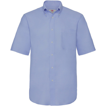 Abbigliamento Uomo Camicie maniche corte Fruit Of The Loom 65112 Blu