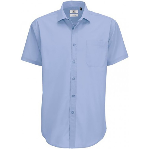 Abbigliamento Uomo Camicie maniche corte B And C SMP62 Blu