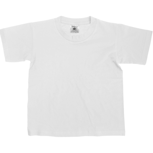 Abbigliamento Unisex bambino T-shirt maniche corte B And C TK300 Bianco