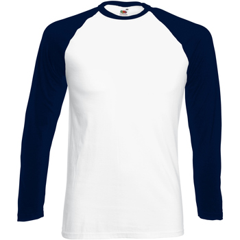 Abbigliamento Uomo T-shirts a maniche lunghe Fruit Of The Loom 61028 Bianco