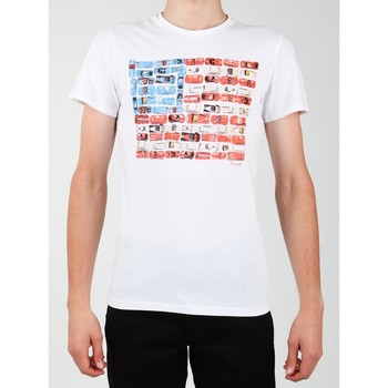 Abbigliamento Uomo T-shirt & Polo Wrangler S/S Modern Flag Tee W7A45FK12 Bianco