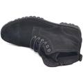 Image of Stivali Malu Shoes Stivaletto uomo anfibio vera pelle scamosciata nero con lacci d