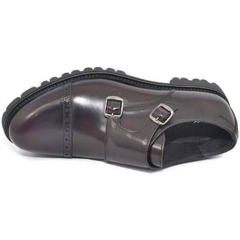 Image of Classiche basse Malu Shoes Scarpe Scarpe uomo doppia fibbia eleganti in vera pelle abrasivata bor