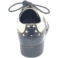 Image of Scarpe Malu Shoes Stringate donna inglesi bicolore a punta quadrata linea vintage