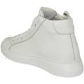 Image of Sneakers alte Malu Shoes Sneakers alta uomo in vera pelle bianca a stivaletto spazzolata