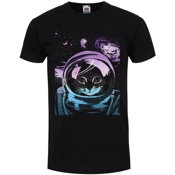 Abbigliamento Uomo T-shirts a maniche lunghe Unorthodox Collective Space Kitten Nero
