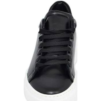 Scarpe Uomo Sneakers basse Malu Shoes Sneakers uomo bassa linea basic in vera pelle nera con fortino Nero