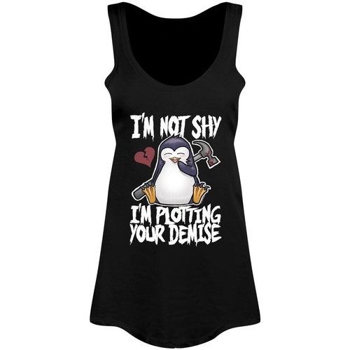 Abbigliamento Donna Top / T-shirt senza maniche Psycho Penguin I'm Not Shy Nero