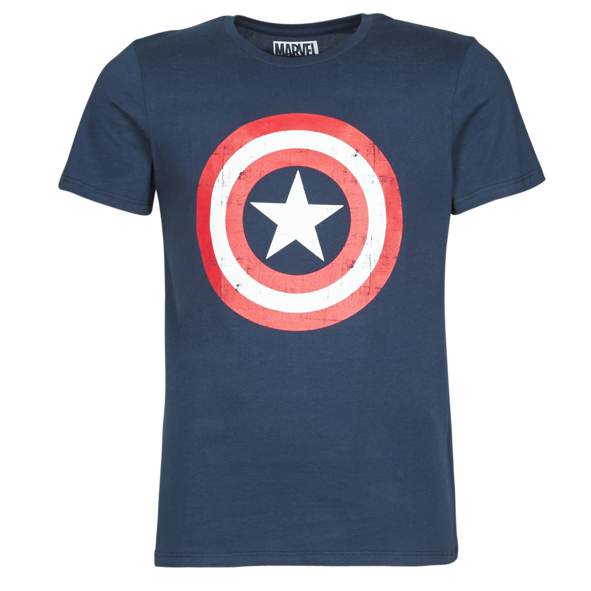 Abbigliamento Uomo T-shirt maniche corte Yurban MARVEL CAPTAIN AMERICA LOGO Marine