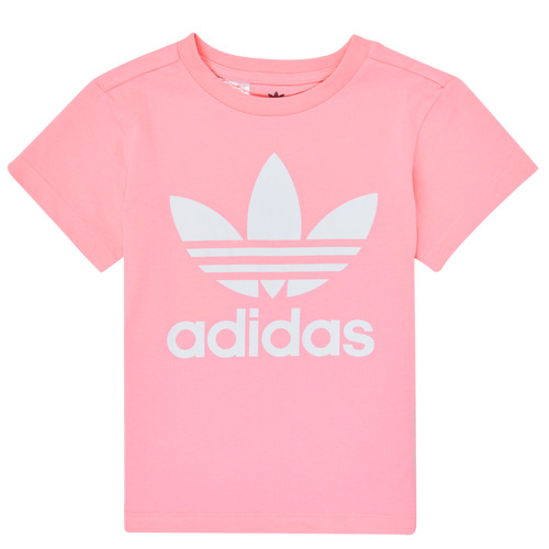 Abbigliamento Bambina T-shirt maniche corte adidas Originals TREFOIL TEE Rosa
