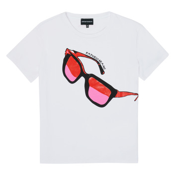 Abbigliamento Bambina T-shirt maniche corte Emporio Armani 6H3T7T-3J2IZ-0100 Bianco