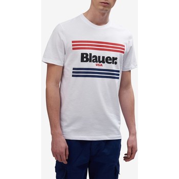 Abbigliamento Uomo T-shirt maniche corte Blauer 20SBLUH02178-004547 Bianco