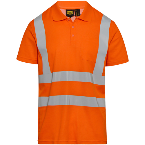 Abbigliamento Uomo Top / T-shirt senza maniche Utility Diadora POLO MC HV ISO 20471 Arancio