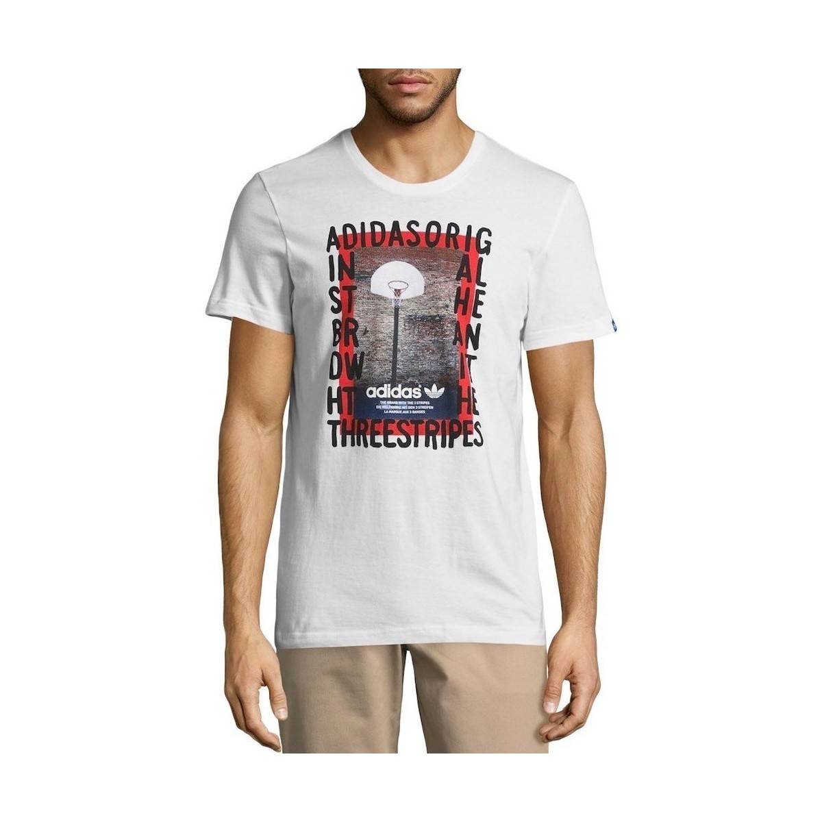 Abbigliamento Uomo T-shirt maniche corte adidas Originals Originals Graphic Streetball Bianco