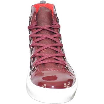 Scarpe Uomo Sneakers alte Made In Italia Sneakers alta scarpe bale uomo sportivo  vera pell Rosso