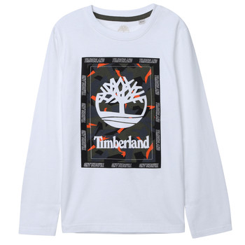 Abbigliamento Bambino T-shirts a maniche lunghe Timberland T25R13 Bianco