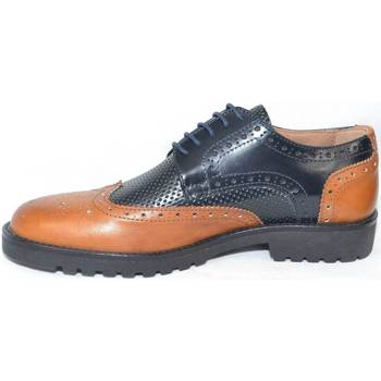 Image of Scarpe Malu Shoes Scarpe Scarpe uomo stringate bicolore pelle cuoio pelle microforato bl