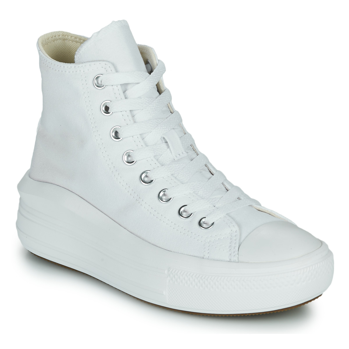 Scarpe Donna Sneakers alte Converse Chuck Taylor All Star Move Canvas Color Hi Bianco