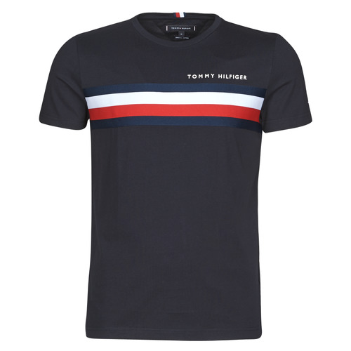 Abbigliamento Uomo T-shirt maniche corte Tommy Hilfiger GLOBAL STRIPE TEE Marine