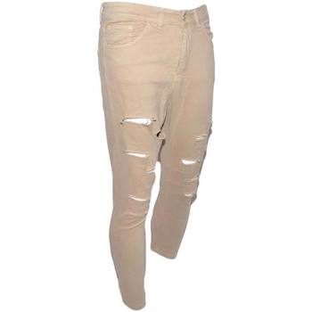 Image of Pantaloni Malu Shoes Scarpe Pantaloni uomo beige camel chino con strappi slim fit in cotone