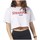 Abbigliamento Donna T-shirt maniche corte Reebok Sport Linear Logo Crop Tee Bianco