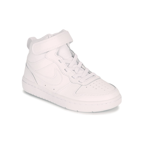 Scarpe Unisex bambino Sneakers alte Nike COURT BOROUGH MID 2 PS Bianco