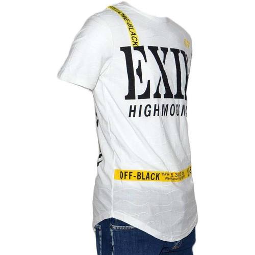 Abbigliamento Uomo T-shirt maniche corte Malu Shoes T-Shirt maglietta NSD con collo rotondo e maniche corte con des Bianco