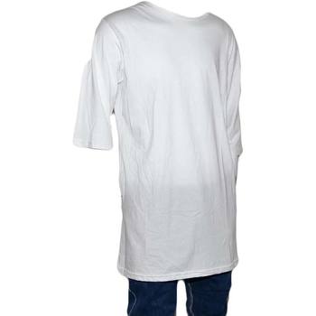 Malu Shoes T-shirt uomo girocollo over-size tinta unita maniche corte a tr Bianco