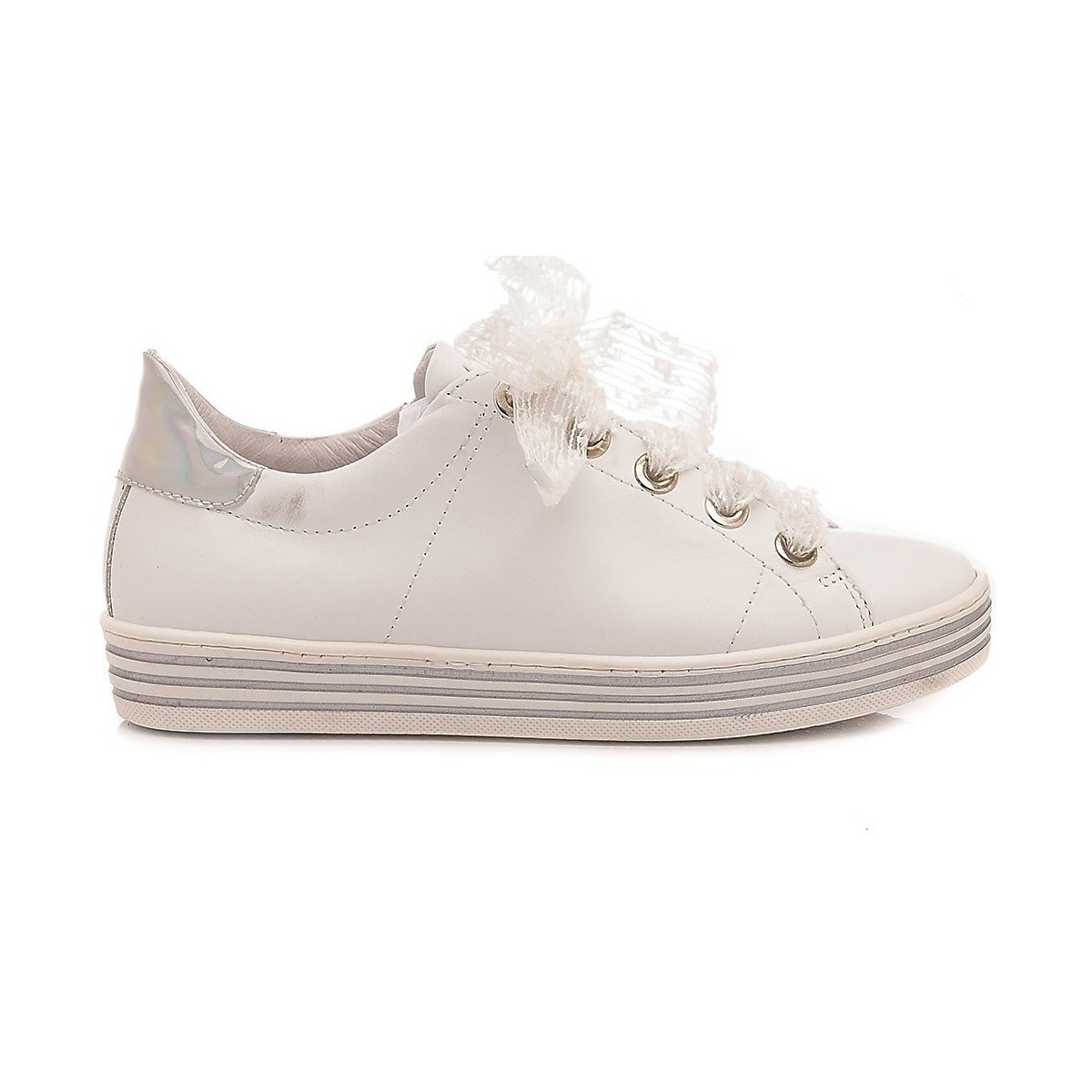 Scarpe Bambina Sneakers Ciao Sneakers Bambina Pelle Bianco C3942 Bianco