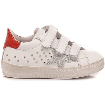 Scarpe Bambina Sneakers Ciao Sneakers Bambina Pelle Bianco-Rosso C2396 bianco