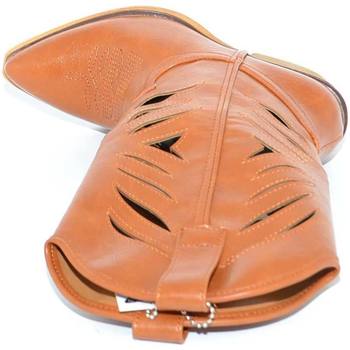 Scarpe Donna Stivali Malu Shoes Stivali donna camperos texani stile western cuoio con gambale t Marrone
