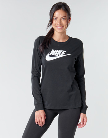 Abbigliamento Donna T-shirts a maniche lunghe Nike W NSW TEE ESSNTL LS ICON FTR Nero