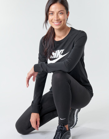 Nike W NSW TEE ESSNTL LS ICON FTR Nero
