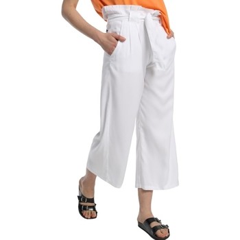 Abbigliamento Donna Pantaloni morbidi / Pantaloni alla zuava Lois pantalon cinturon dael jinx blanc 206902042 Bianco