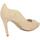 Scarpe Donna Sandali Malu Shoes SANDALO TACCO DONNA SPUNTATO IN CAMOSCIO BEIGE CON TACCO A SPIL Beige