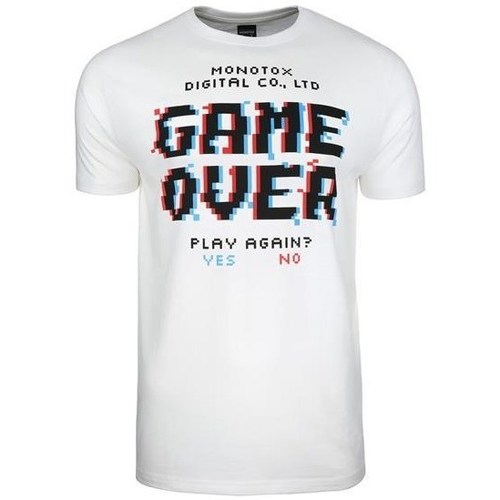 Abbigliamento Uomo T-shirt maniche corte Monotox Game Over Bianco