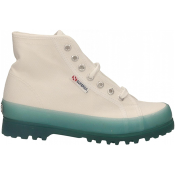 Scarpe Donna Sneakers alte Superga 2341-ALPINA JELLYGUM COTU a0a-white-blue-lt-crysta