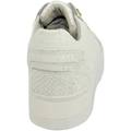 Sneakers Malu Shoes  Sneakers bassa uomo anaconda bianco cocco in vera pelle con pun