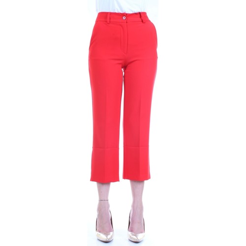Abbigliamento Donna Pantaloni 5 tasche Lanacaprina PF2235 Pantaloni Donna Rosso Rosso
