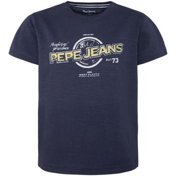 Abbigliamento Bambino T-shirt maniche corte Pepe jeans PB5027001 Blu