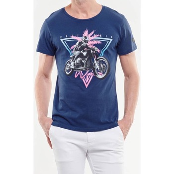 Abbigliamento Uomo T-shirt & Polo Le Temps des Cerises T-shirt JUNIPERO Blu