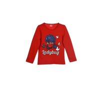 Abbigliamento Bambina T-shirts a maniche lunghe TEAM HEROES  MIRACULOUS LADYBUG Rosso